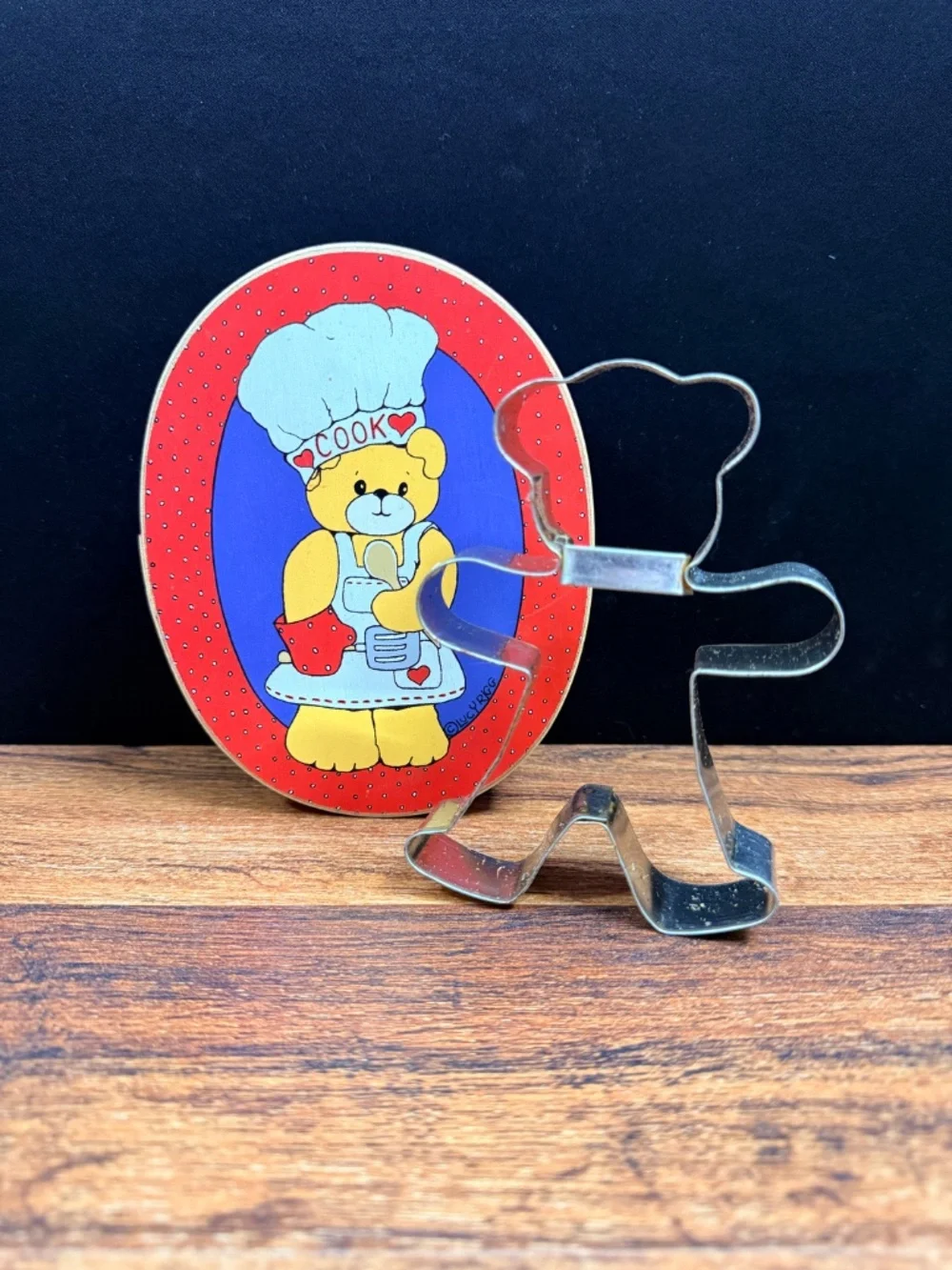 1984 ENESCO Lucy and Me Teddy Bear Cookie Cutter and Box
